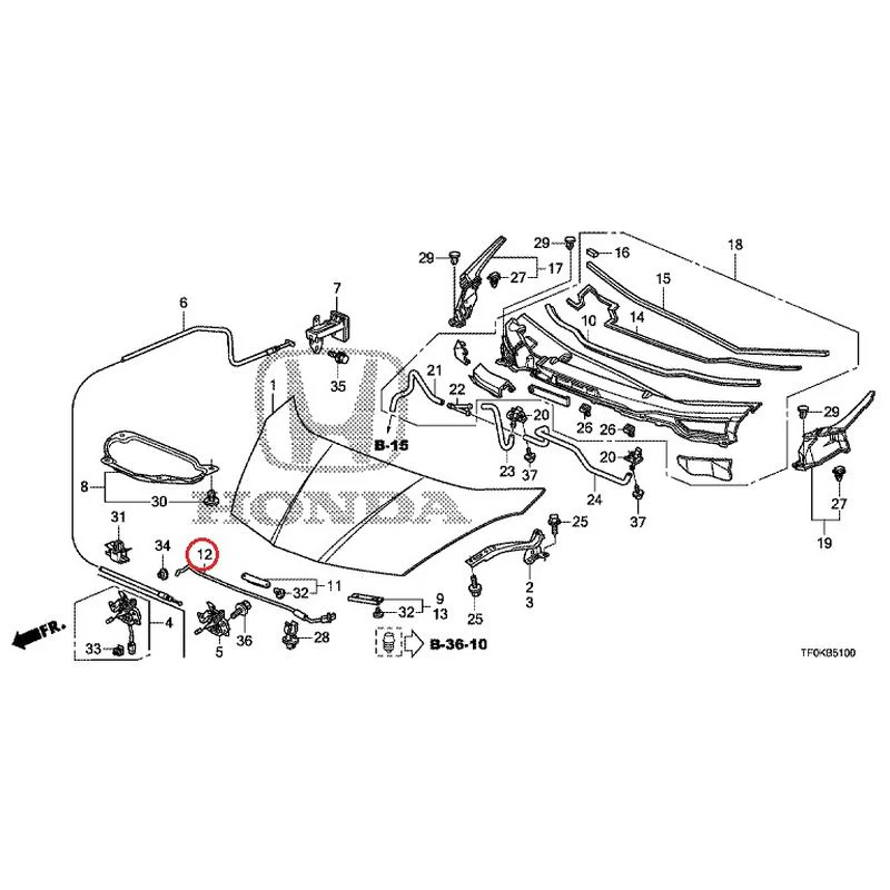 [NEW] JDM HONDA FIT GE8 2012 Hood GENUINE OEM - Image 12