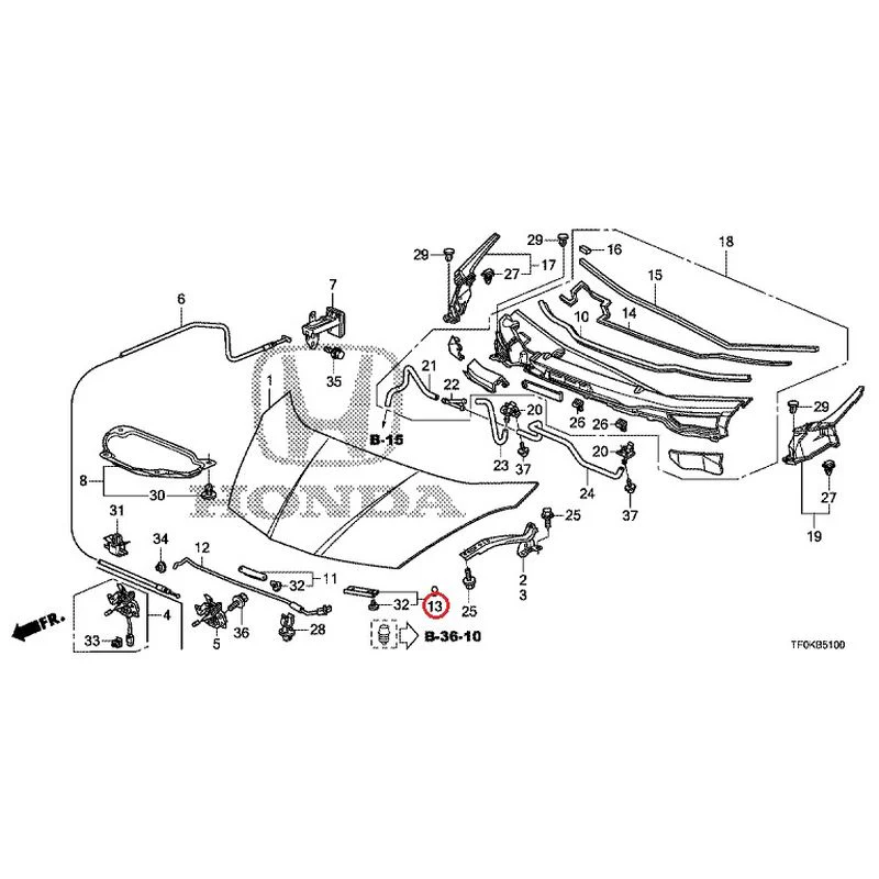 [NEW] JDM HONDA FIT GE8 2012 Hood GENUINE OEM - Image 13