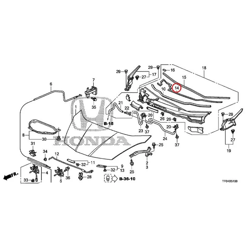 [NEW] JDM HONDA FIT GE8 2012 Hood GENUINE OEM - Image 14