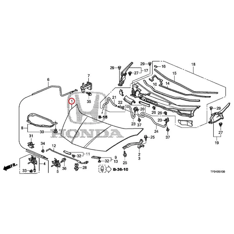 [NEW] JDM HONDA FIT GE8 2012 Hood GENUINE OEM - Image 2