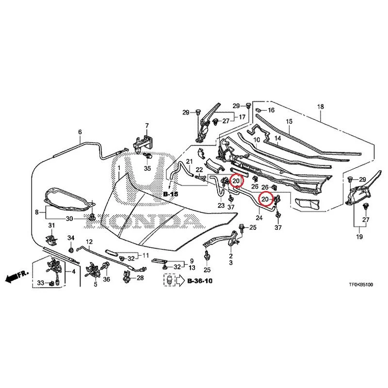 [NEW] JDM HONDA FIT GE8 2012 Hood GENUINE OEM - Image 20