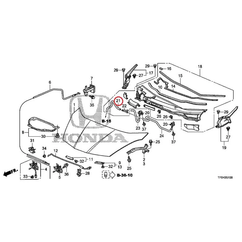 [NEW] JDM HONDA FIT GE8 2012 Hood GENUINE OEM - Image 21