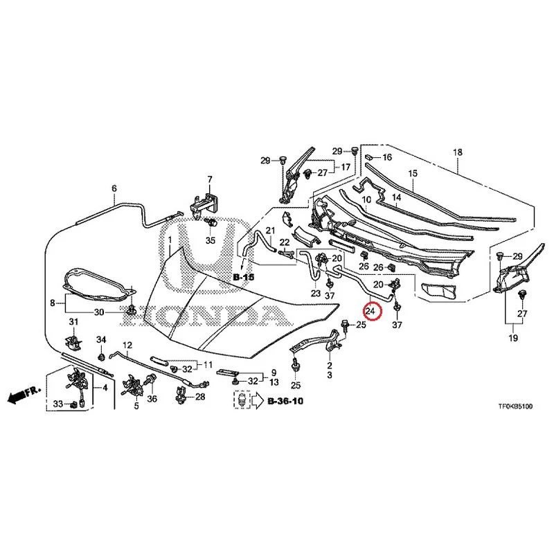 [NEW] JDM HONDA FIT GE8 2012 Hood GENUINE OEM - Image 24