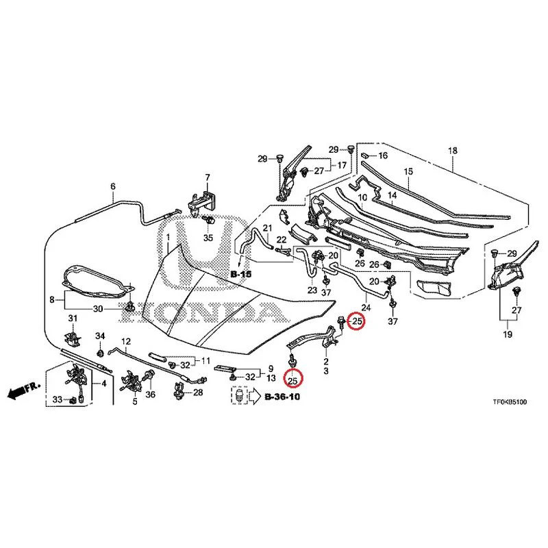[NEW] JDM HONDA FIT GE8 2012 Hood GENUINE OEM - Image 25
