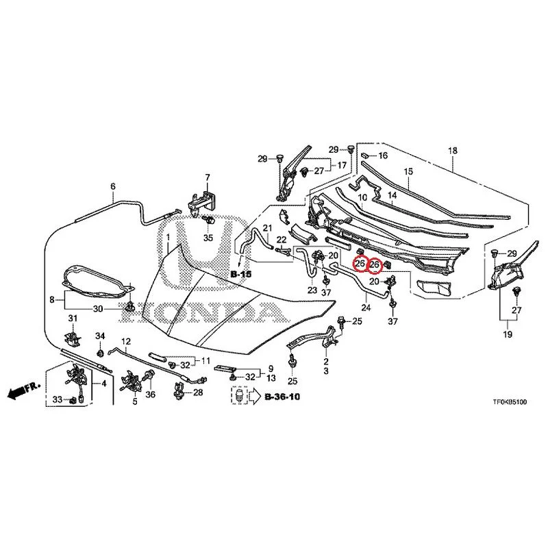 [NEW] JDM HONDA FIT GE8 2012 Hood GENUINE OEM - Image 26
