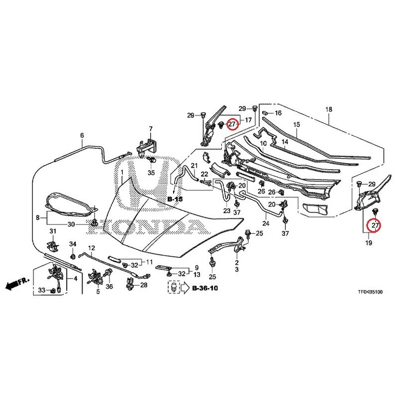 [NEW] JDM HONDA FIT GE8 2012 Hood GENUINE OEM - Image 27