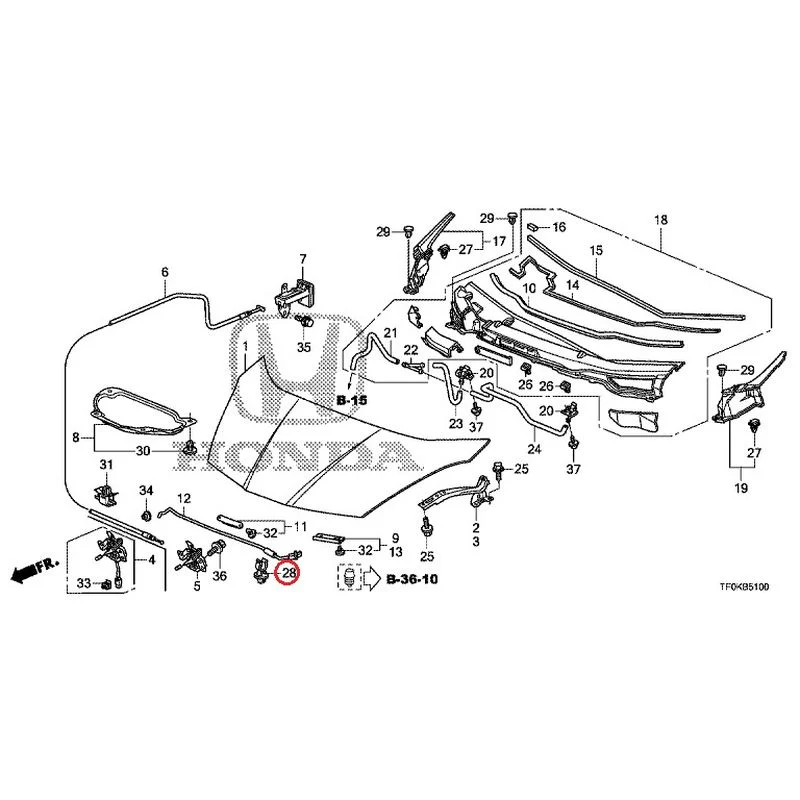 [NEW] JDM HONDA FIT GE8 2012 Hood GENUINE OEM - Image 28
