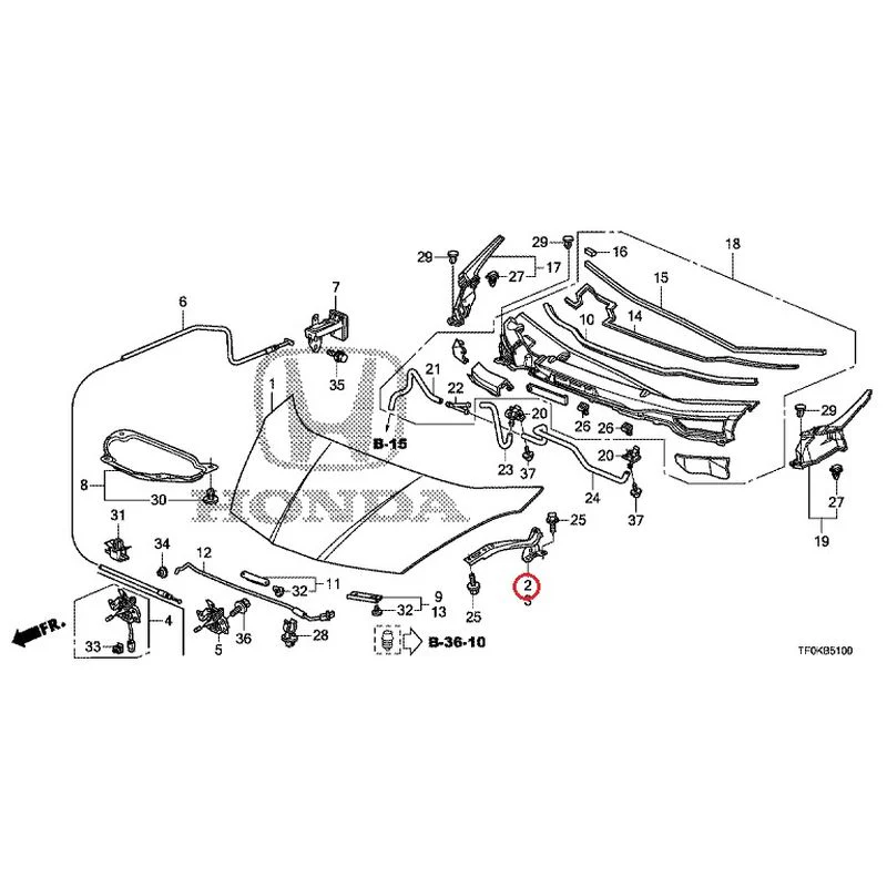 [NEW] JDM HONDA FIT GE8 2012 Hood GENUINE OEM - Image 3