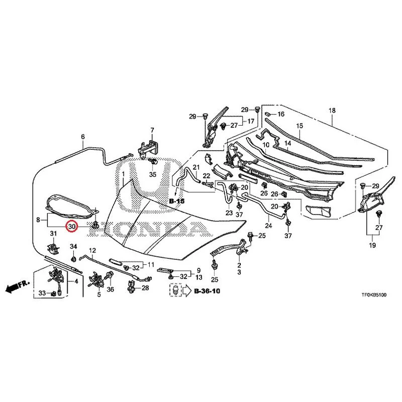 [NEW] JDM HONDA FIT GE8 2012 Hood GENUINE OEM - Image 30