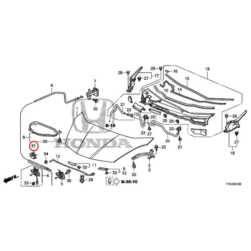 [NEW] JDM HONDA FIT GE8 2012 Hood GENUINE OEM - Image 31