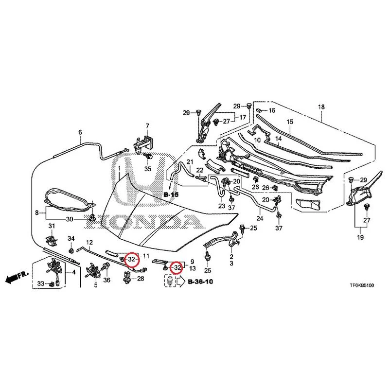 [NEW] JDM HONDA FIT GE8 2012 Hood GENUINE OEM - Image 32