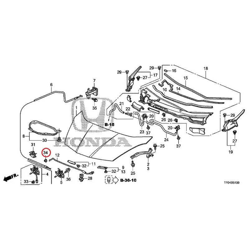 [NEW] JDM HONDA FIT GE8 2012 Hood GENUINE OEM - Image 34