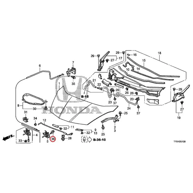 [NEW] JDM HONDA FIT GE8 2012 Hood GENUINE OEM - Image 36