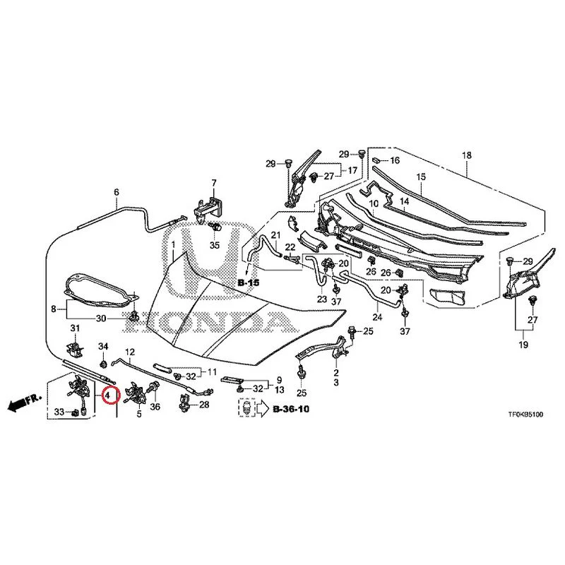 [NEW] JDM HONDA FIT GE8 2012 Hood GENUINE OEM - Image 5