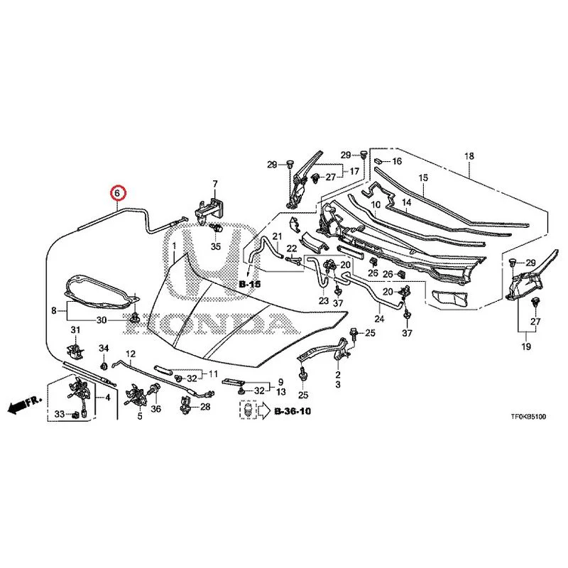 [NEW] JDM HONDA FIT GE8 2012 Hood GENUINE OEM - Image 6