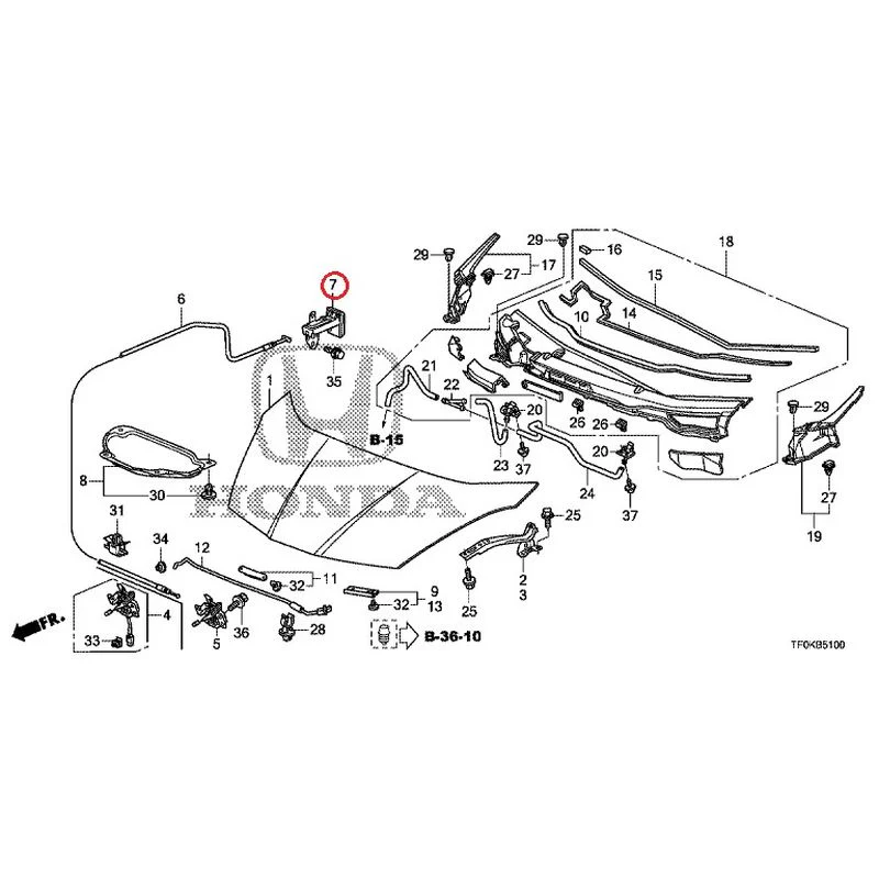 [NEW] JDM HONDA FIT GE8 2012 Hood GENUINE OEM - Image 7