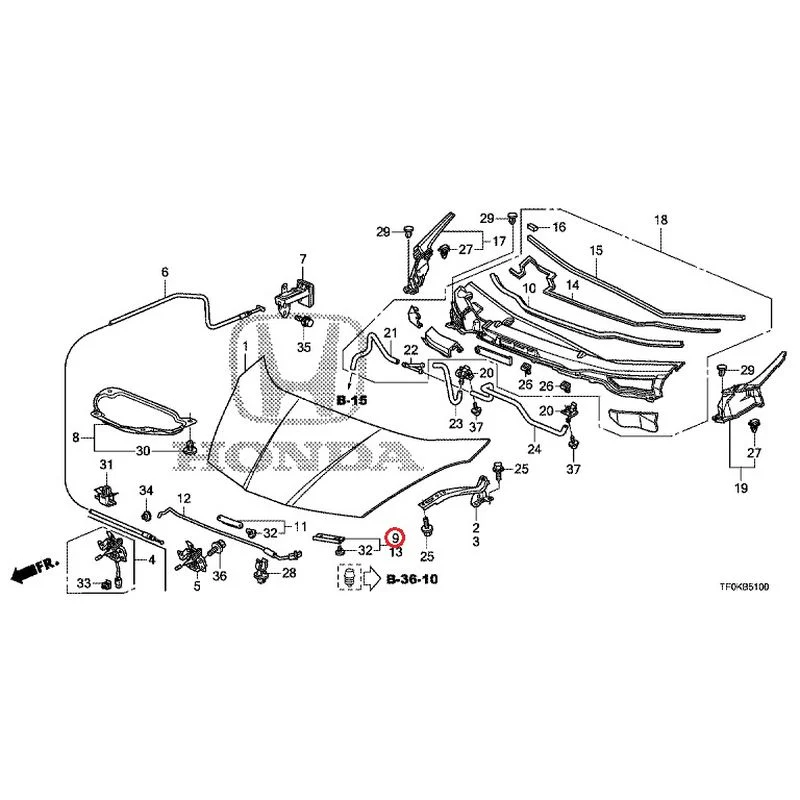 [NEW] JDM HONDA FIT GE8 2012 Hood GENUINE OEM - Image 9