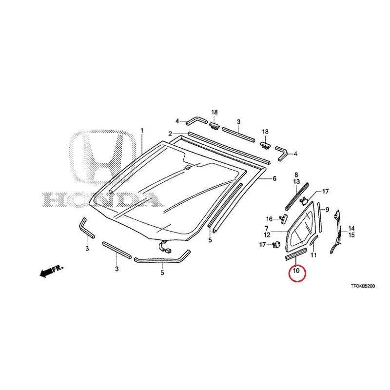 [NEW] JDM HONDA FIT GE8 2012 Front Windshield GENUINE OEM - Image 10