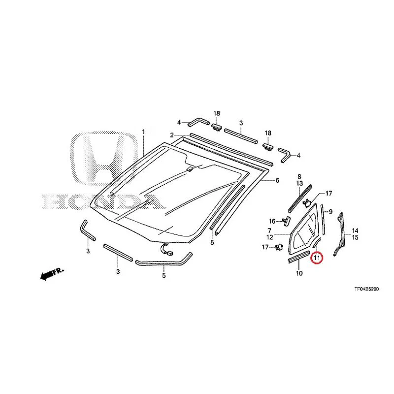 [NEW] JDM HONDA FIT GE8 2012 Front Windshield GENUINE OEM - Image 11