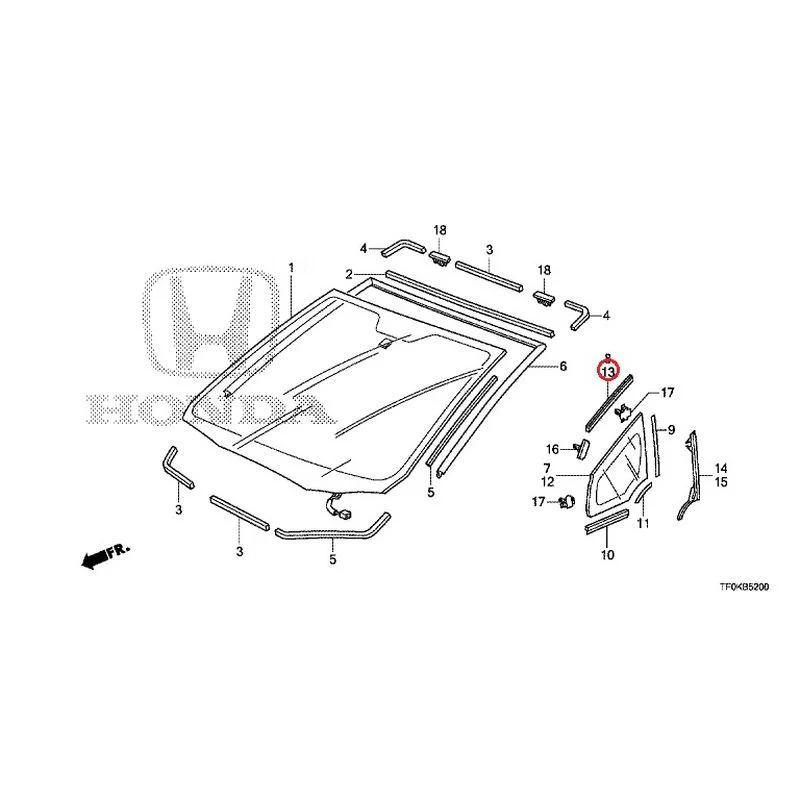 [NEW] JDM HONDA FIT GE8 2012 Front Windshield GENUINE OEM - Image 13