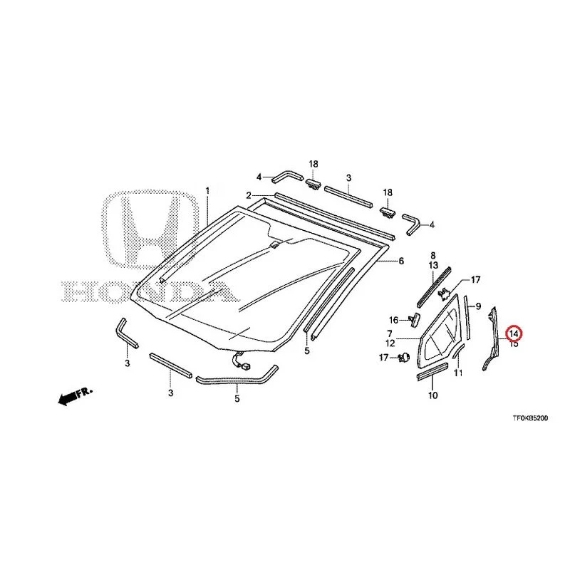 [NEW] JDM HONDA FIT GE8 2012 Front Windshield GENUINE OEM - Image 14