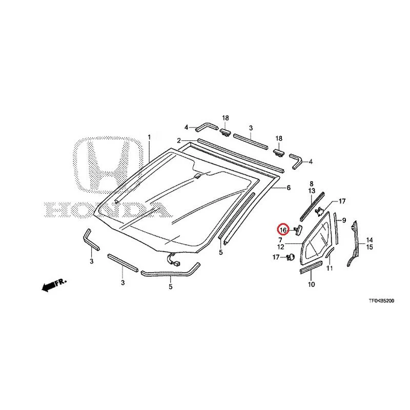 [NEW] JDM HONDA FIT GE8 2012 Front Windshield GENUINE OEM - Image 16