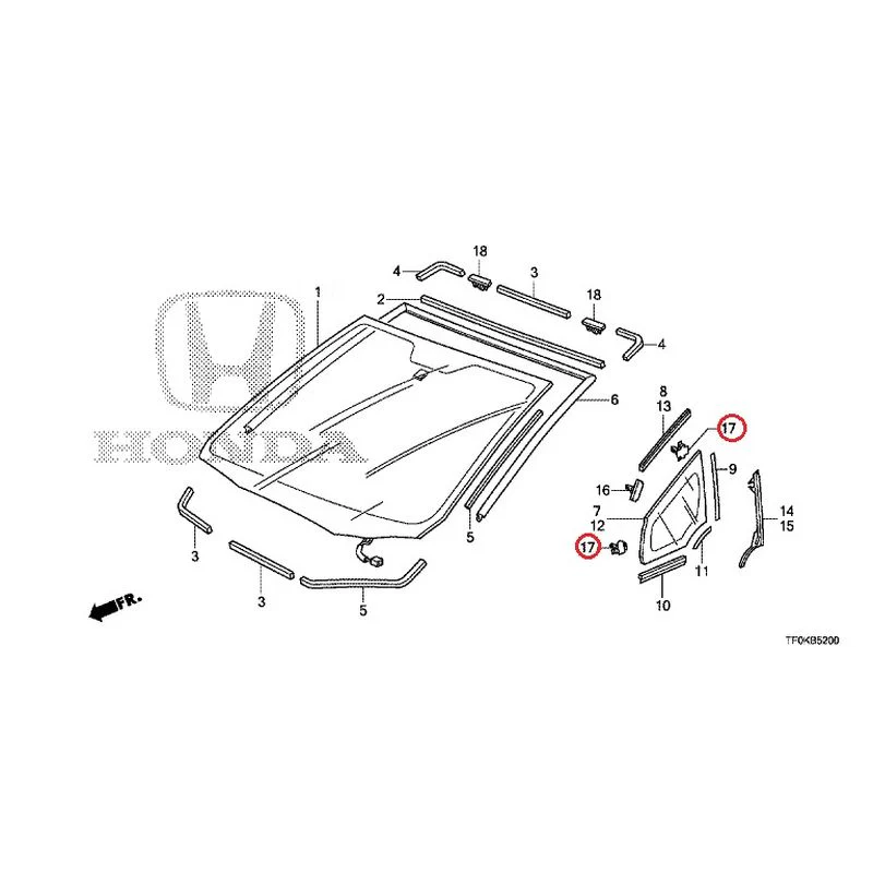 [NEW] JDM HONDA FIT GE8 2012 Front Windshield GENUINE OEM - Image 17