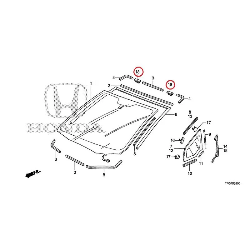 [NEW] JDM HONDA FIT GE8 2012 Front Windshield GENUINE OEM - Image 18