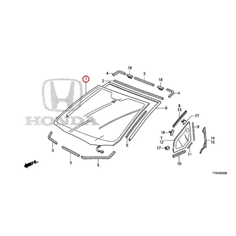 [NEW] JDM HONDA FIT GE8 2012 Front Windshield GENUINE OEM - Image 2