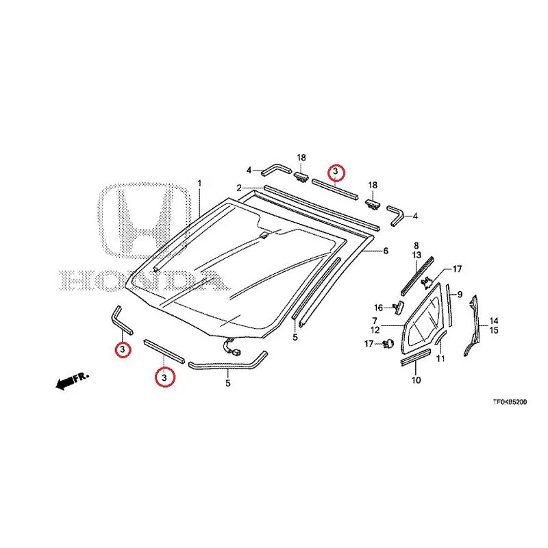 [NEW] JDM HONDA FIT GE8 2012 Front Windshield GENUINE OEM - Image 3