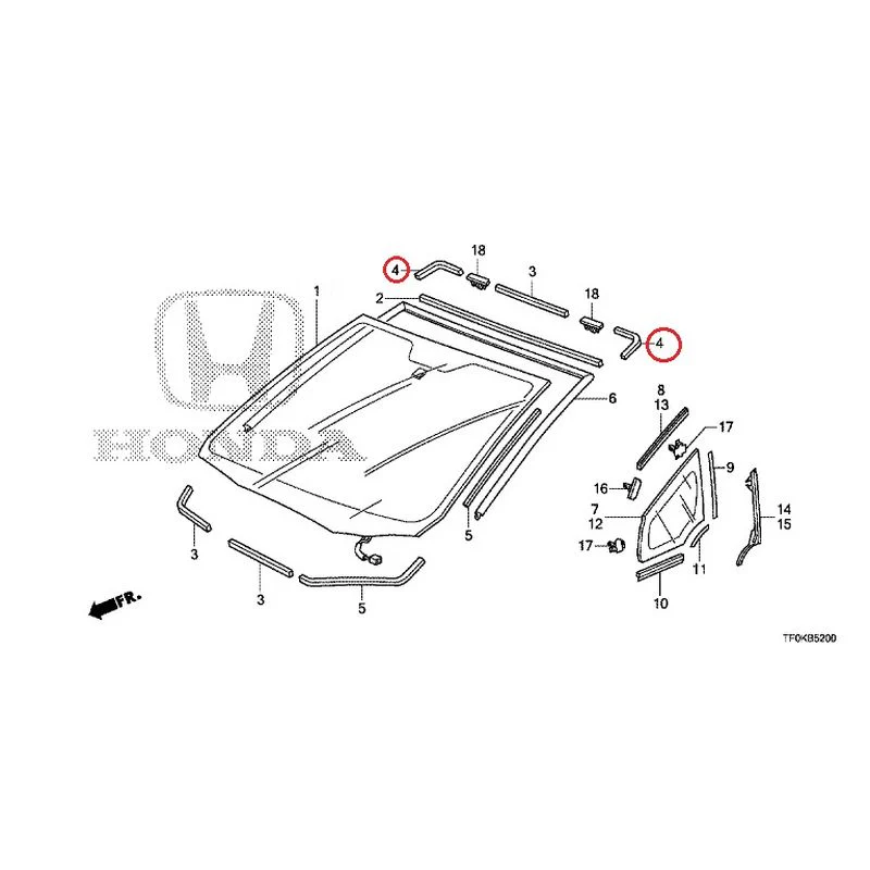 [NEW] JDM HONDA FIT GE8 2012 Front Windshield GENUINE OEM - Image 4