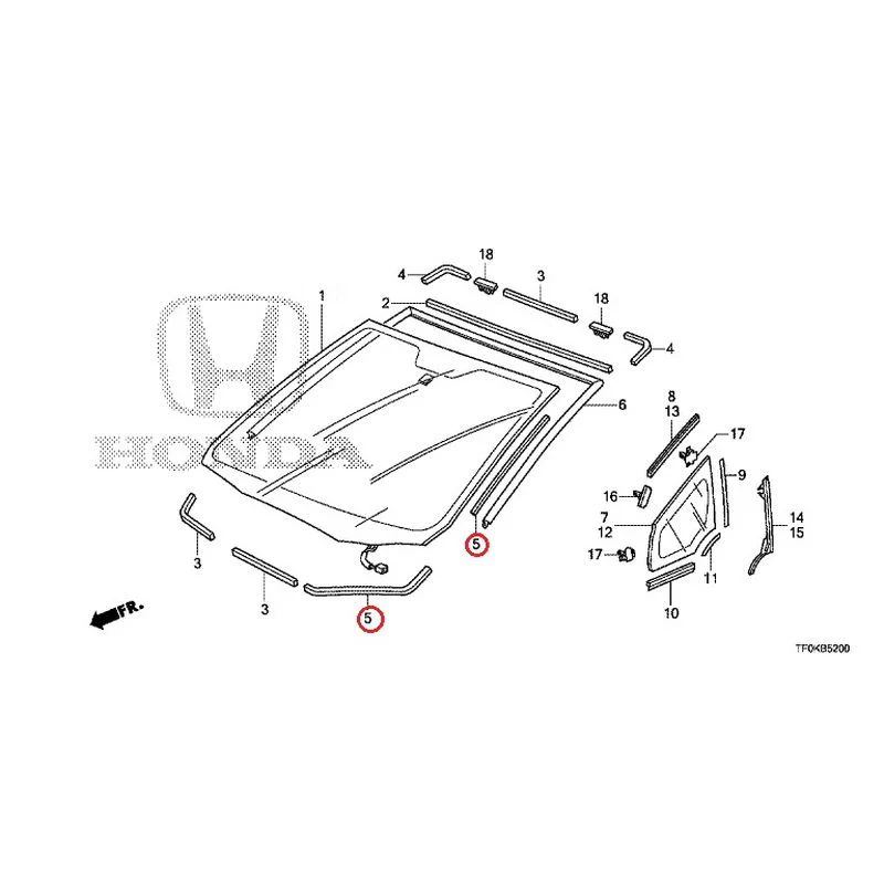 [NEW] JDM HONDA FIT GE8 2012 Front Windshield GENUINE OEM - Image 5