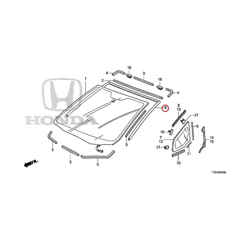 [NEW] JDM HONDA FIT GE8 2012 Front Windshield GENUINE OEM - Image 6