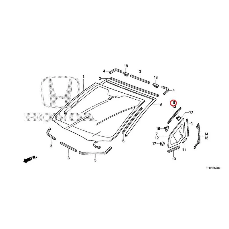 [NEW] JDM HONDA FIT GE8 2012 Front Windshield GENUINE OEM - Image 8