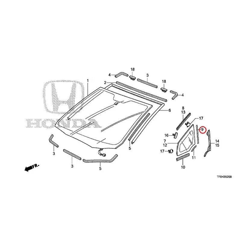 [NEW] JDM HONDA FIT GE8 2012 Front Windshield GENUINE OEM - Image 9