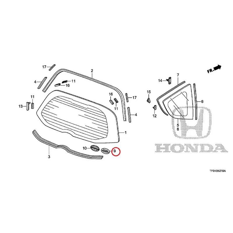 [NEW] JDM HONDA FIT GE8 2012 Rear Windshield Glass/Quarter Glass GENUINE OEM - Image 10