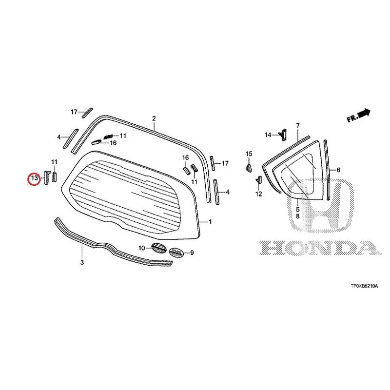 [NEW] JDM HONDA FIT GE8 2012 Rear Windshield Glass/Quarter Glass GENUINE OEM - Image 13