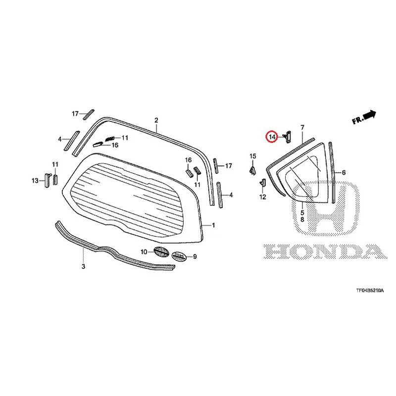 [NEW] JDM HONDA FIT GE8 2012 Rear Windshield Glass/Quarter Glass GENUINE OEM - Image 14