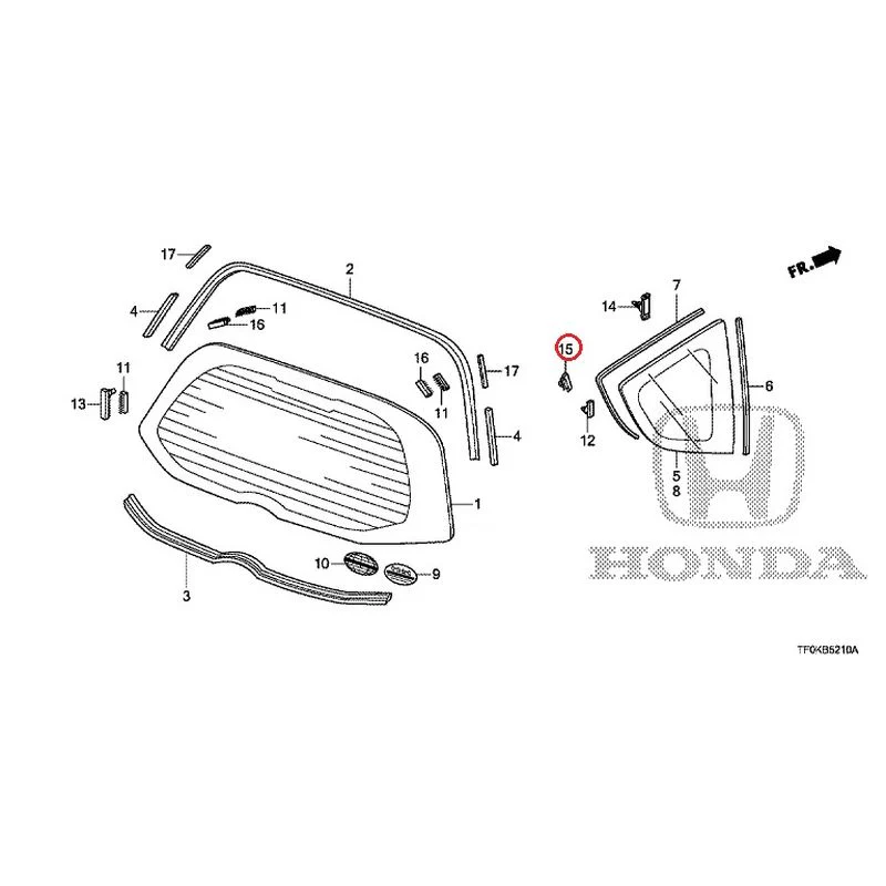 [NEW] JDM HONDA FIT GE8 2012 Rear Windshield Glass/Quarter Glass GENUINE OEM - Image 15