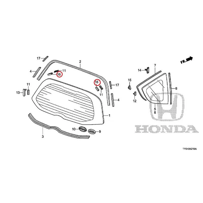 [NEW] JDM HONDA FIT GE8 2012 Rear Windshield Glass/Quarter Glass GENUINE OEM - Image 16