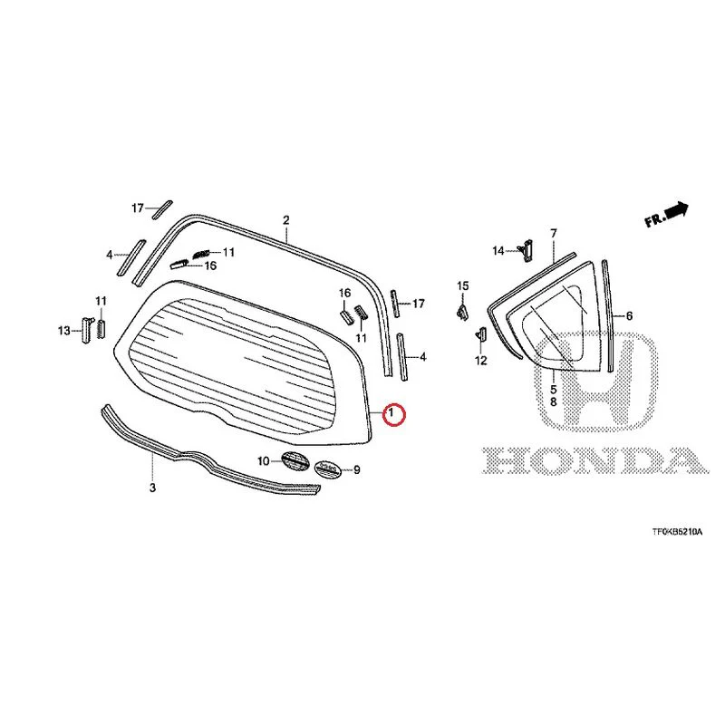 [NEW] JDM HONDA FIT GE8 2012 Rear Windshield Glass/Quarter Glass GENUINE OEM - Image 2