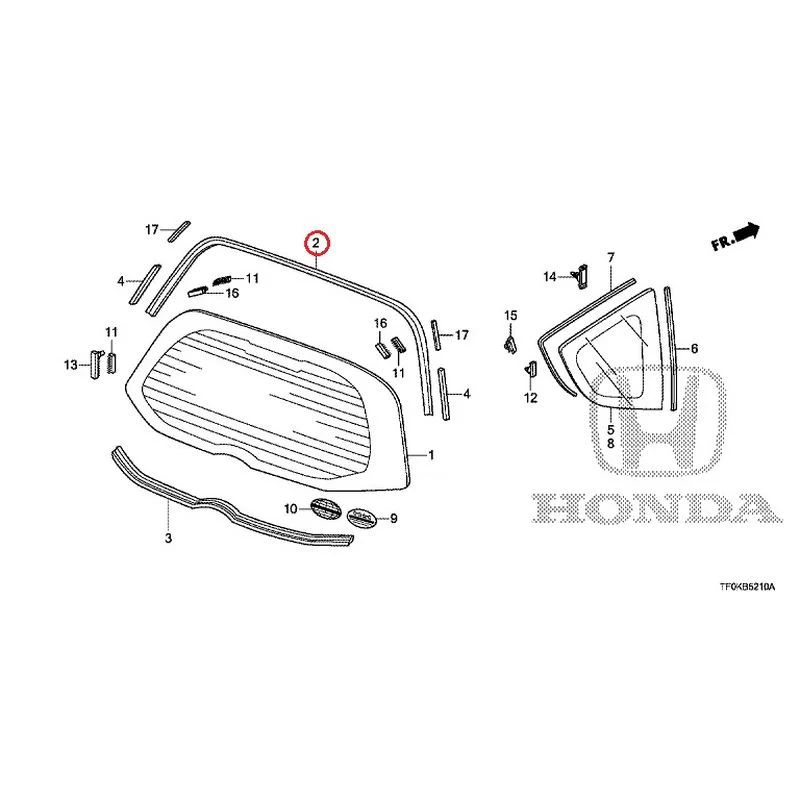 [NEW] JDM HONDA FIT GE8 2012 Rear Windshield Glass/Quarter Glass GENUINE OEM - Image 3