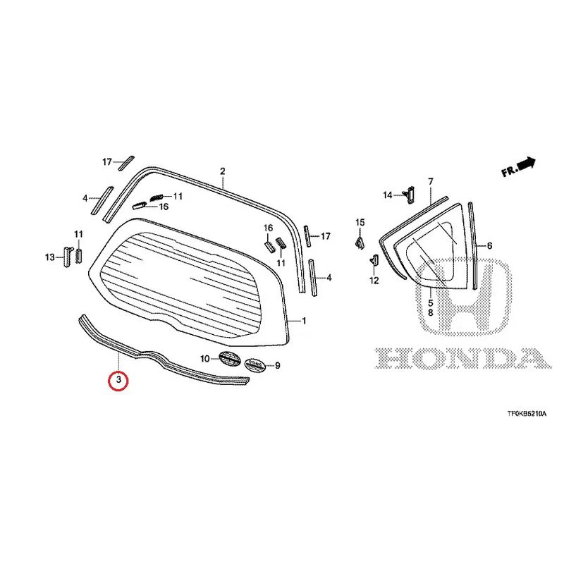 [NEW] JDM HONDA FIT GE8 2012 Rear Windshield Glass/Quarter Glass GENUINE OEM - Image 4