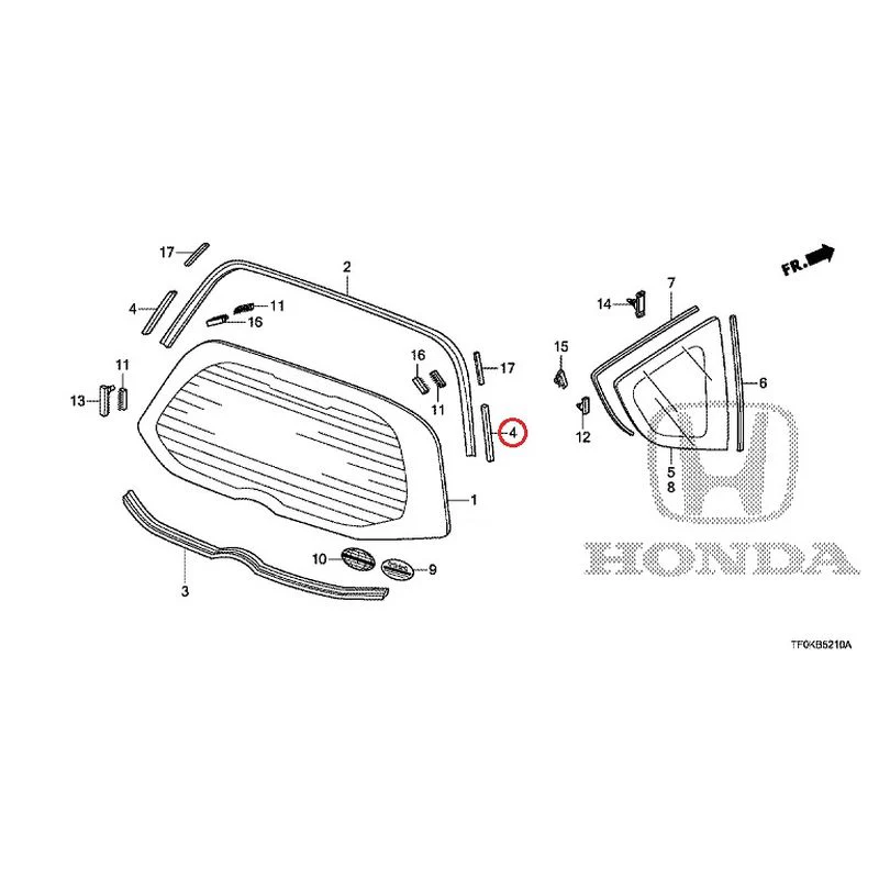[NEW] JDM HONDA FIT GE8 2012 Rear Windshield Glass/Quarter Glass GENUINE OEM - Image 5