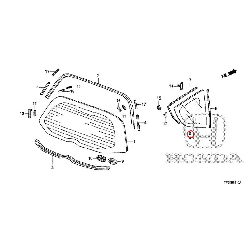 [NEW] JDM HONDA FIT GE8 2012 Rear Windshield Glass/Quarter Glass GENUINE OEM - Image 6