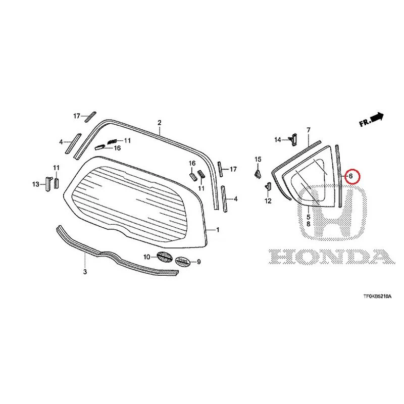 [NEW] JDM HONDA FIT GE8 2012 Rear Windshield Glass/Quarter Glass GENUINE OEM - Image 7