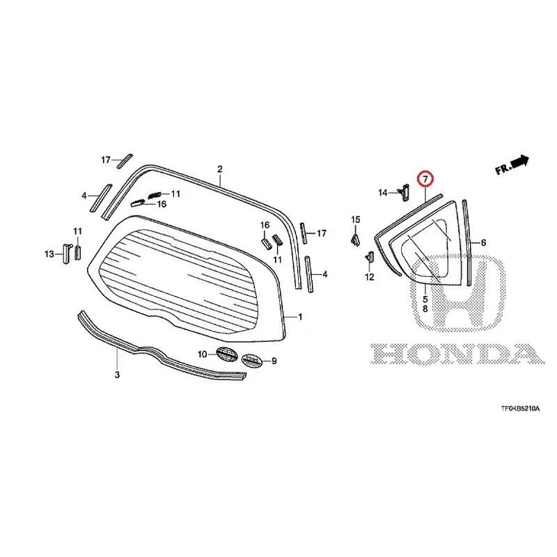 [NEW] JDM HONDA FIT GE8 2012 Rear Windshield Glass/Quarter Glass GENUINE OEM - Image 8