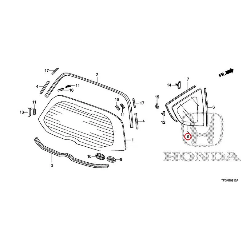 [NEW] JDM HONDA FIT GE8 2012 Rear Windshield Glass/Quarter Glass GENUINE OEM - Image 9