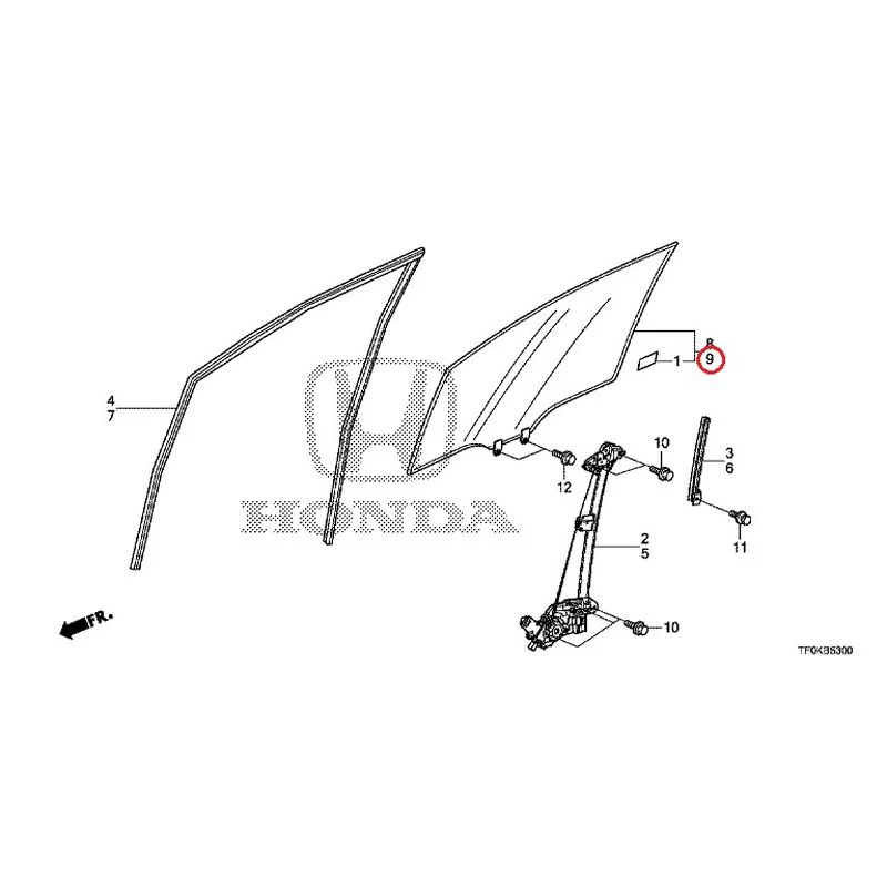 [NEW] JDM HONDA FIT GE8 2012 Front Door Glass/Regulator GENUINE OEM - Image 12
