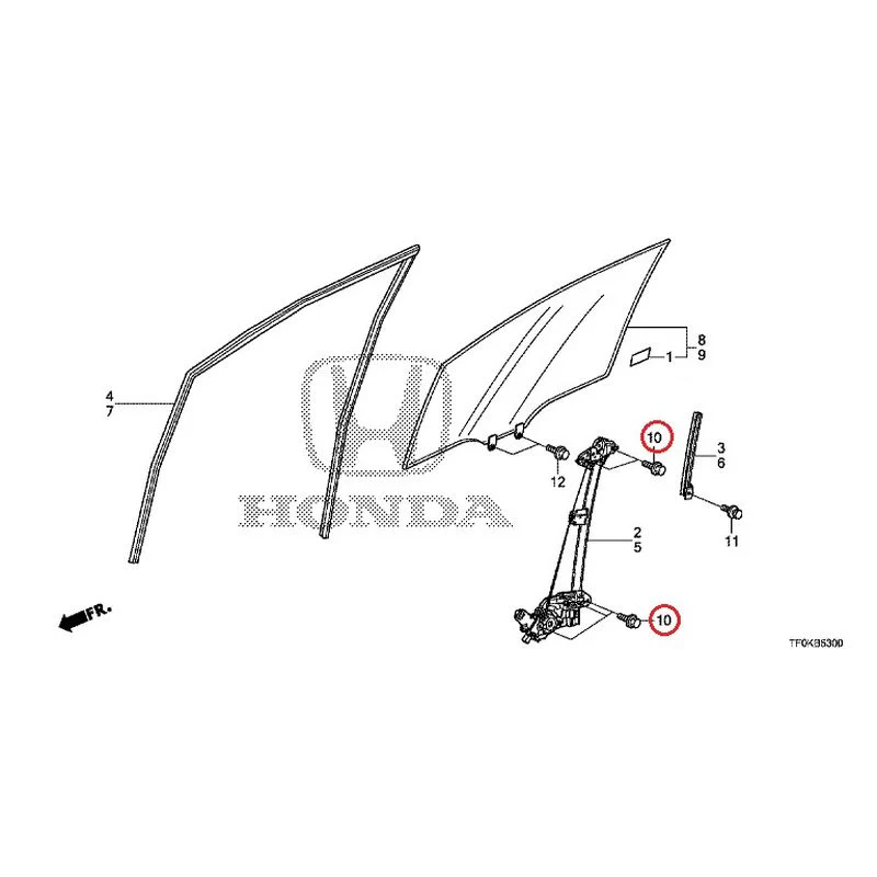 [NEW] JDM HONDA FIT GE8 2012 Front Door Glass/Regulator GENUINE OEM - Image 13